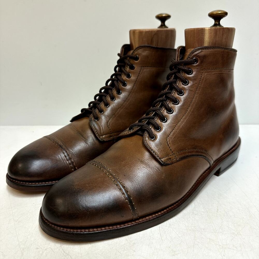 FULLY RESOLED Alden 86043 Burnished.Natural Chromexcel Cap Toe Boot USA 9.5 D